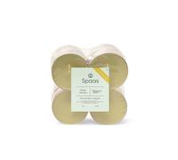 Spaas Velas de té maxi de citronela de 8 x 8, alrededor de 10 horas, verde pistacho, jardín asiático
