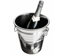 Space Home - Champanera con Asas - Cubitera de Vino - Cubo de Champán con Asas - Cubo Enfriador de Bebidas - Cubitera de Acero Inoxidable