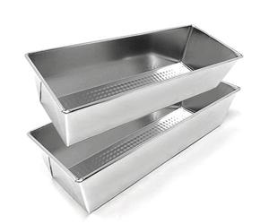 Space Home - Juego de 2 Moldes de Horno Plumcake - Molde Rectangular para Pan - Aluminio - 35 cm
