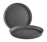Space Home - Molde Quiche Desmontable - Molde de Tarta Desmontable - Molde Perforado para Quiche y Tarta - Molde para Tartaletas, Tarte Tatin, Pie Pan - Molde de Horno Rizado Desmontable 24 cm