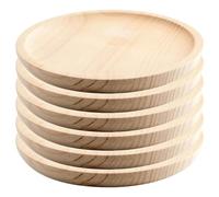 Space Home - Platos para Pulpo de Madera - Plato para Pulpo - Plato de Quesos - Plato de Madera - Set de 6 - Diámetro 26 cm