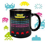 Space Invaders Taza con cambio de color, decoración retro para fans de los años 80, volumen de llenado de 350 ml, taza de café para nostálgicos, Space Invaders