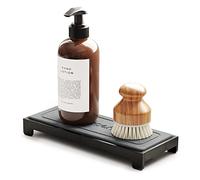 SpaceAid DryingNeat - Organizador de fregadero, organizador de fregadero de secado instantáneo, dispensador de jabón de esponja de cocina, estante de bandeja de secado rápido para encimera (estante de