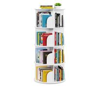 SpaceAid Estantería giratoria de 4 Niveles, estantería giratoria Lazy Susan, Estante Giratorio de 360 Grados, carrusel Redondo, Organizador de Esquina en Espiral Giratorio Vertical, Color Blanco
