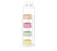 SpaceAid, Jabonera de 4 Niveles para Ducha, Soporte autodrenante de Pastilla de jabón o champú para Pared de baño y Fregadero de Cocina, Barra de Acero Inoxidable, Blanco