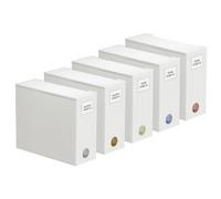 SpaceAid Paquete de 5 organizadores de sábanas y almacenamiento, organizador de sábanas plegable para armario de lino, juego de sábanas con ventana XL (tamaño Queen y King), contenedor organizador de