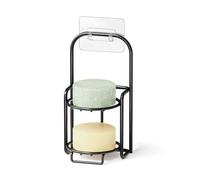 SpaceAid Soporte de Barra de champú de 2 Niveles para Ducha, Soporte de Barra de jabón autodrenante para Pared de baño y Fregadero de Cocina, Estante para Platos de Barra de champú, Soporte de jabón