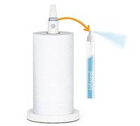 SpaceAid, SprayNeat, Soporte para Rollos de Papel, con Botella de Aerosol, para encimera de Cocina, Armario y baño, Blanco