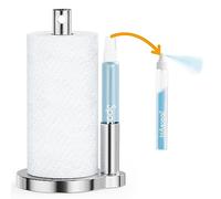 SpaceAid SprayNeat - Soporte para Toallas de Papel con Botella de Aerosol, Dispensador de Encimera con Pulverizador en el Centro Interior