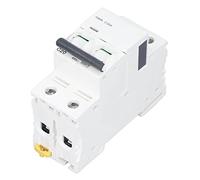 Spacnana 2P DIN Rail Miniature Circuit Breaker, 20A 400V Protección contra | Distribución de iluminación residencial y de oficinas, carcasa uniforme de nailon PA66, clip de bloqueo biestable para riel