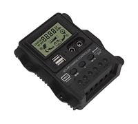 Spacnana Controlador de Carga Solar PWM Regulador de Panel Solar K1688 12V 24V Auto Dual DC 10A con 2 Salidas USB Carcasa ABS para Doméstico RV Camping (20A)