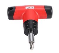 Spacnana Destornillador de Trinquete con en T, Destornillador de Torsión Preestablecido 2 N.m con Acero Inoxidable TPR PP, Puntas Hexagonales PH3 T20 H4 SL7 de 1 4 Pulgadas para Técnico Electricista