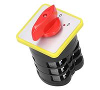 Spacnana Interruptor Rotativo Universal de Leva, 3 Posiciones 16A | Estabilidad de contacto de aleación de plata, control de circuito de 110-380 V, carcasa de PC retardante de llama,