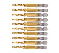 Spacnana Kit de Macho de Roscar Juego de Machos de Roscar M4 HSS con 10 Brocas de 3,3 Mm Vástago Hexagonal Brocas en Espiral Herramientas para Reparación de Roscas Metalurgia y Usuarios de