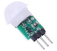 Spacnana Mini Módulo de Sensor de Movimiento Corporal Infrarrojo DC 2.7-12V PIR Detector Humano Control Automático con Disparador Repetible de Alta Sensibilidad para Alarma de Seguridad