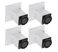 Spacnana Pies Ajustables, Pata de Gabinete Cuadrada de Aleación de Aluminio, Ajuste de Altura Máxima de 15 Mm para Muebles y Sofás (Patas de Mueble cuadradas 60mm Color Oxidado)