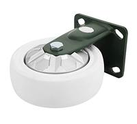 Spacnana Ruedas Giratorias de Alta Resistencia Rueda Fija de Polipropileno PP Rueda Plana de 5 Pulgadas Diseño Antibobinado para Carros Bancos de Trabajo y Equipos Industriales