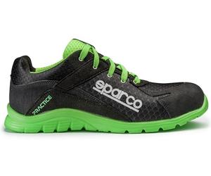 Sparco 0751743NRVF Zapatillas Practice Keke Talla 43 Negro/Verde S1P SRC