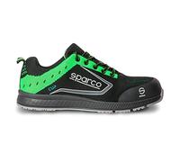 Sparco 0752638NRVF, Botas de Seguridad y contra Incendios Unisex Adulto, Nero Verde, 38 EU