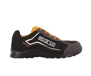 Sparco Nitro - Zapatos de Seguridad S3S ESD en Microfibra Suede Resistente al Agua, EN ISO 20345, Suela PU