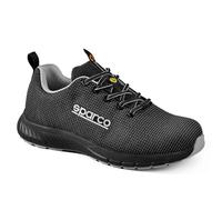 Sparco Traction Asan S3S Zapatos de Seguridad y contra Incendios, Unisex Adulto, Black Silver, 42 EU