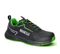 Sparco Traction S1PS Sanyo Zapatos de Seguridad y contra Incendios, Unisex Adulto, Negro Verde Fluo, 42 EU