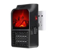 SPARK - Calefactor eléctrico portátil, Diseño CHIMENEA 900W CON MANDO, POTENTE CALOR, IDEAL ESPACIOS PEQUEÑOS ENCHUFE DIRECTO