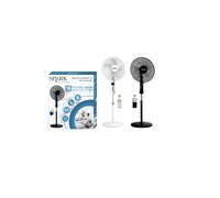 SPARK. VENTILADOR DE PIE DE 18". POTENCIA 65W. OPERACIÓN SILENCIOSA. CINCO ASPAS DE ALUMINIO. ALTURA AJUSTABLE. REJILLA DE PLÁSTICO. Blanco