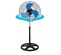 SPARK - Ventilador de Pie Industrial de Alta Velocidad de 10''. Base Pesada. 50 W con Giro de 360º. Ajuste de 3 Velocidades. 3 Aspas. Tamaño Ajustable. Verano. Hogar. Negocio. Oficina.