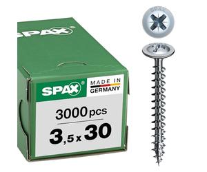 Spax 0/1036/001/3,5/30/ /01 - Tornillo para yeso (acero, 3.5 millimetros, 3,5x30mm)
