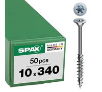SPAX 191011003405 WIROX a3j, Tornillo de construcción, T-Star Plus, cabeza avellanada, rosca parcial, 4 corte, 10 x 340 mm