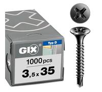 SPAX Tornillos para paneles de yeso GIX-D 1991170350355 – color negro