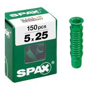 SPAX 4100000500257 SD 5X 25 - Tacos de nailon (150 unidades), color verde