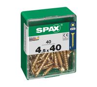 Spax af000777 caja 40 uds. tornillo madera cab. plana yellox 4,5x40mm,