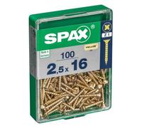 Spax International Tornillo cabeza plana Yellox 2,5x16 100 uds