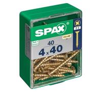 Spax International tornillo para madera 4081020400402 cabeza plana Yellox 4 x 40 mm 40 uds