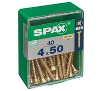 Spax Tornillo para madera Cabeza plana Yellox 4,0 x 50 mm Acero 40 uds