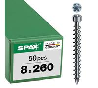 Spax madera Tornillo de construcción, 50 piezas, T Wirox-Pointe, cabeza cilíndrica, T-Star Plus, Cut, A3j, 1221010802605