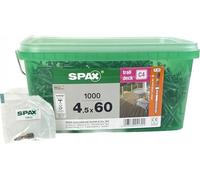 Spax Paquete de bonificación con 1000 tornillos de terraza, 4,5 x 60 mm, con cabeza cilíndrica, T-Star Plus T20, punta CUT
