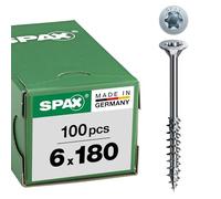 Spax Tornillo universal cabeza plana T30 6 x 180 mm 100 unidades