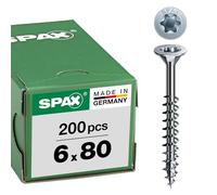 Spax International Tornillo universal T-STAR plus 0/1050/1 6,0 x 80 mm 4CUT roscado parcial zincado