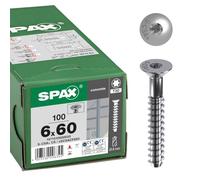 SPAX T-STAR T30 1871010600605 - Tornillo para hormigón (cabeza avellanada, 6 x 60 mm, 20/5, 100 unidades)