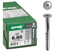 SPAX Tornillo de cabeza avellanada para hormigón, 6,0 x 80 mm, 100 unidades, acero galvanizado
