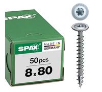 Spax Tornillo de construcción 8,0 x 80 mm T-Star Plus plato rosca parcial 4 Cut 50 uds WIROX a3j