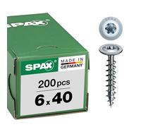 Spax Tornillo madera HI.Force 6 mm WIROX cabeza de placa T-STAR Plus punta 6 x 40 mm 200 unidades