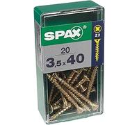 SPAX TORNILLO ROSCA MADERA CABEZA PLANA CP ACERO TEMPLADO YELLOX 4.5X50MM 30 PZ RESISTENCIA Y DURABILIDAD CON ACABADO YELLOX.
