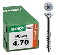 SPAX Tornillo Universal 4 x 70 mm, 90 pzas., T20, Rosca Parcial, WIROX