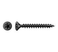 Spax Tornillo universal, cabeza avellanada, negro, T-Star plus, rosca completa (4 x 30 mm, 200 unidades)