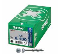Spax Tornillouerca 0191010601605 T-STAR plus 4CUT 6,0 x 160 mm rosca parcial zincado 100 piezas