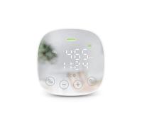 SPC CO2 AIR QUALITY MONITOR - Medidor de CO2, mide la calidad del aire, temperatura y humedad, gran batería y autonomía de hasta 10 horas, Blanco